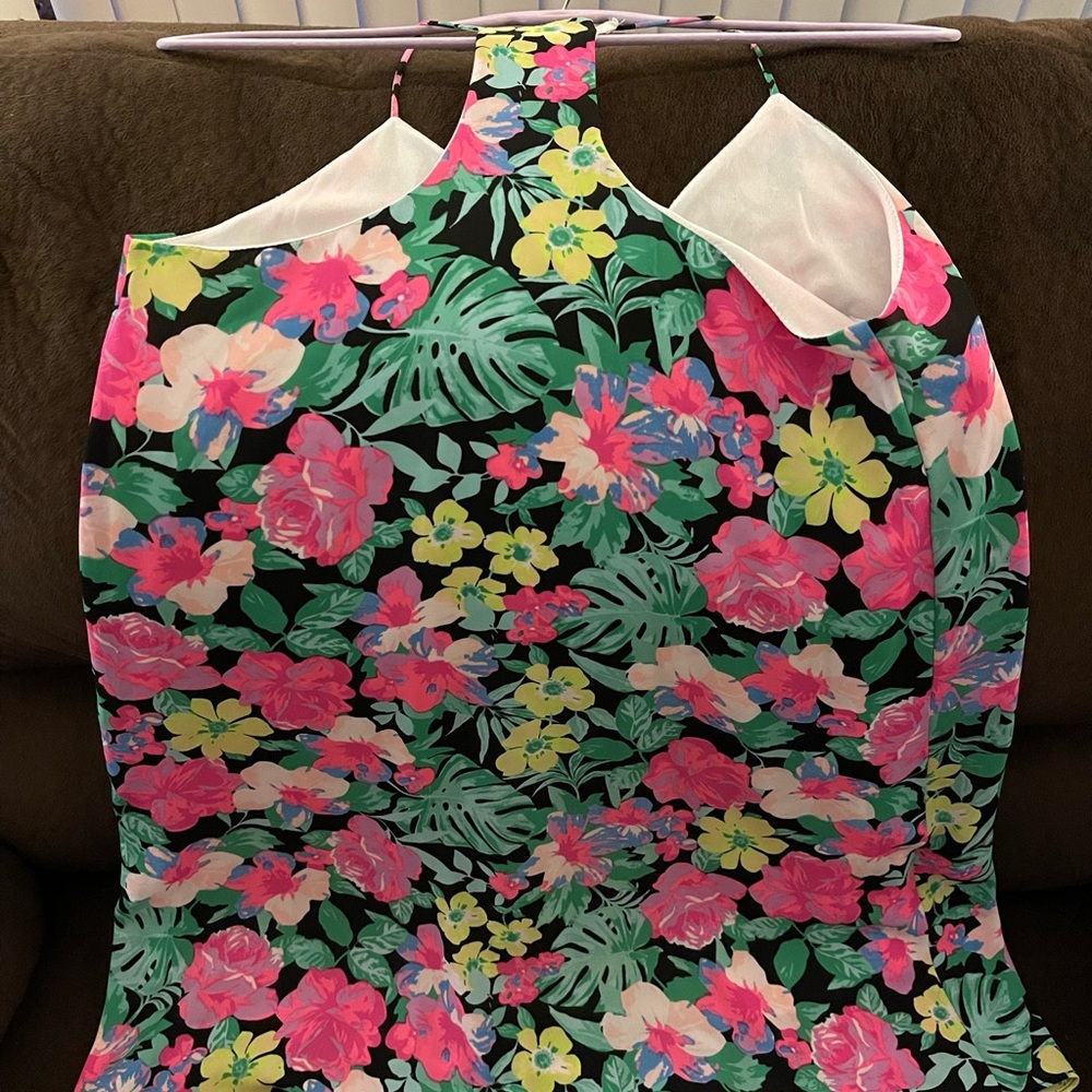 Pink lily boutique floral dress